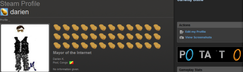 36 potatoes, potato banner, golden potato!